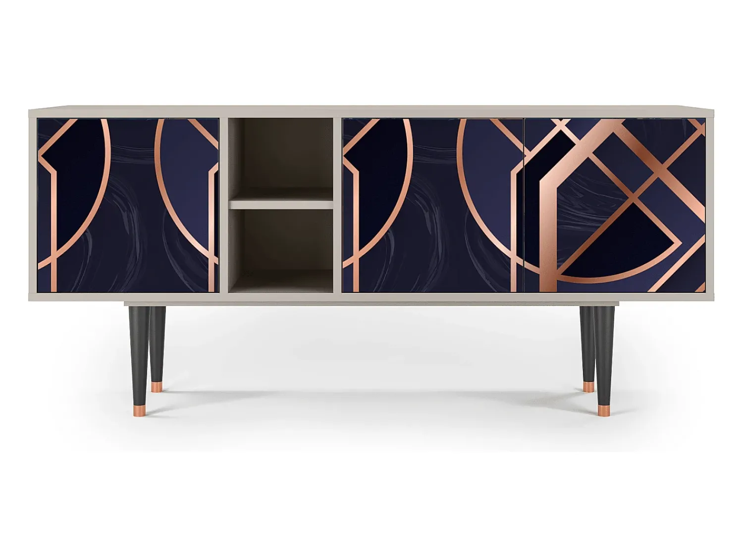 Clearance Mueble de TV - 150х69х41 cm - T5 - Purple Temple, Areia Bege