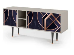 Clearance Mueble de TV - 150х69х41 cm - T5 - Purple Temple, Areia Bege