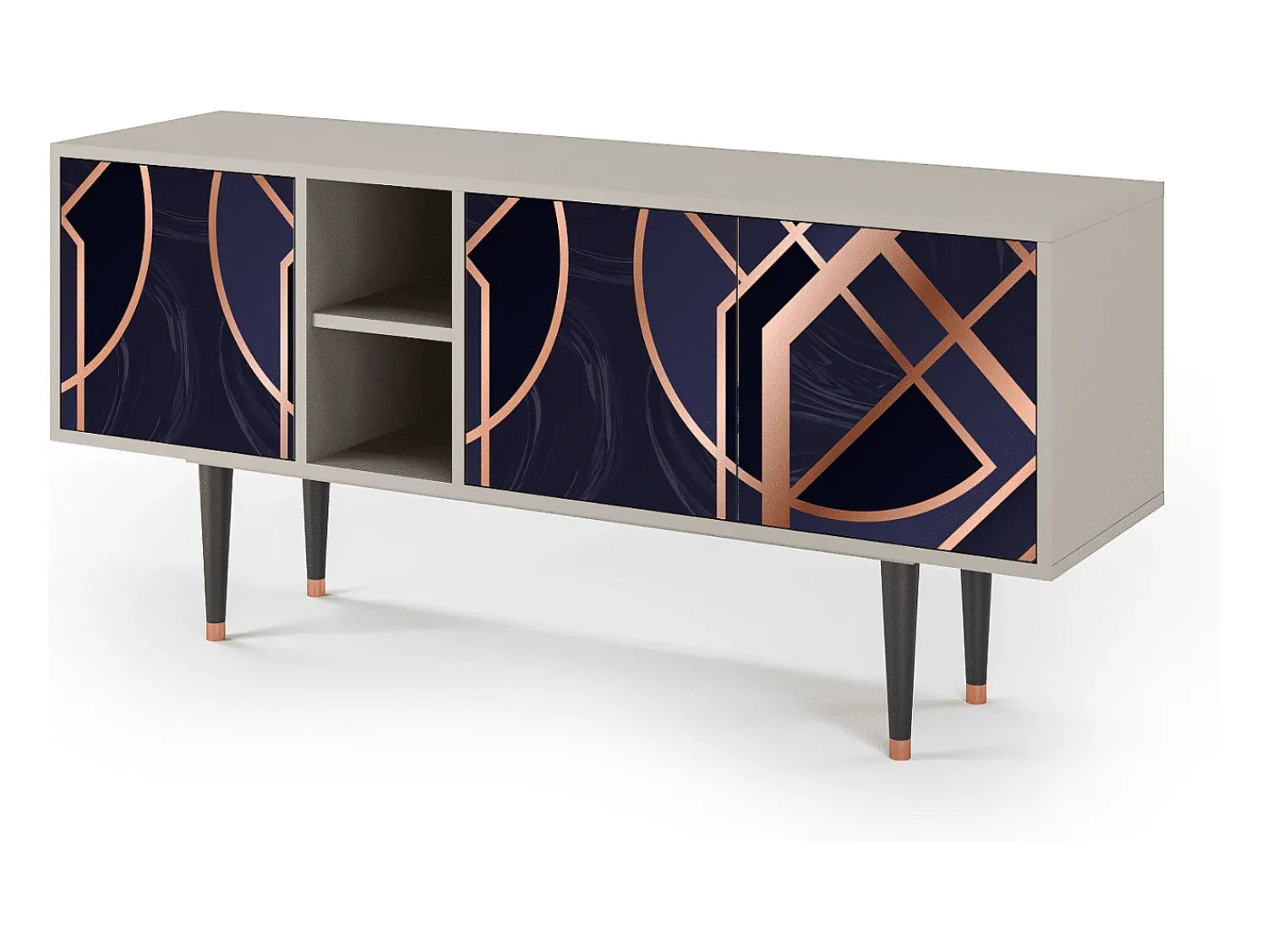 Clearance Mueble de TV - 150х69х41 cm - T5 - Purple Temple, Areia Bege
