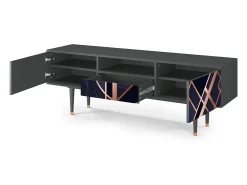 Móvel De Tv* Mueble de TV - 170х59х41 cm - T6 - Purple Temple, Antracite Cinza antracite