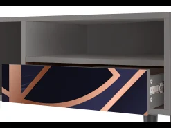 Mueble de TV - 115х59х48 cm - T3 - Purple Temple, Cinza^ Móvel De Tv