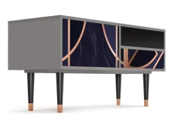 Mueble de TV - 115х59х48 cm - T3 - Purple Temple, Cinza^ Móvel De Tv