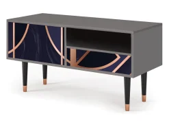 Mueble de TV - 115х59х48 cm - T3 - Purple Temple, Cinza^ Móvel De Tv