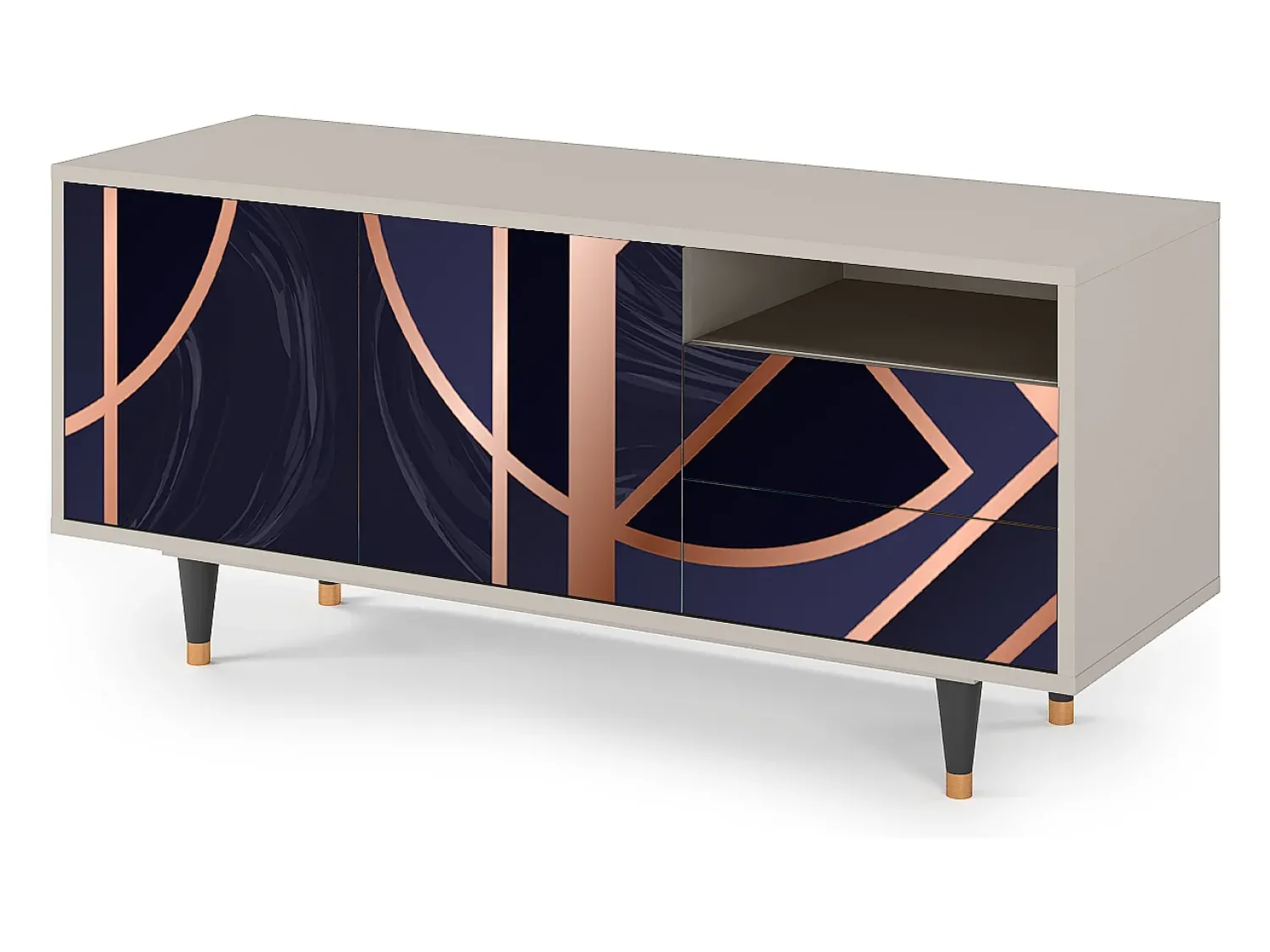 Mueble de TV - 125х56х41 cm - T7 - Purple Temple, Areia^ Móvel De Tv
