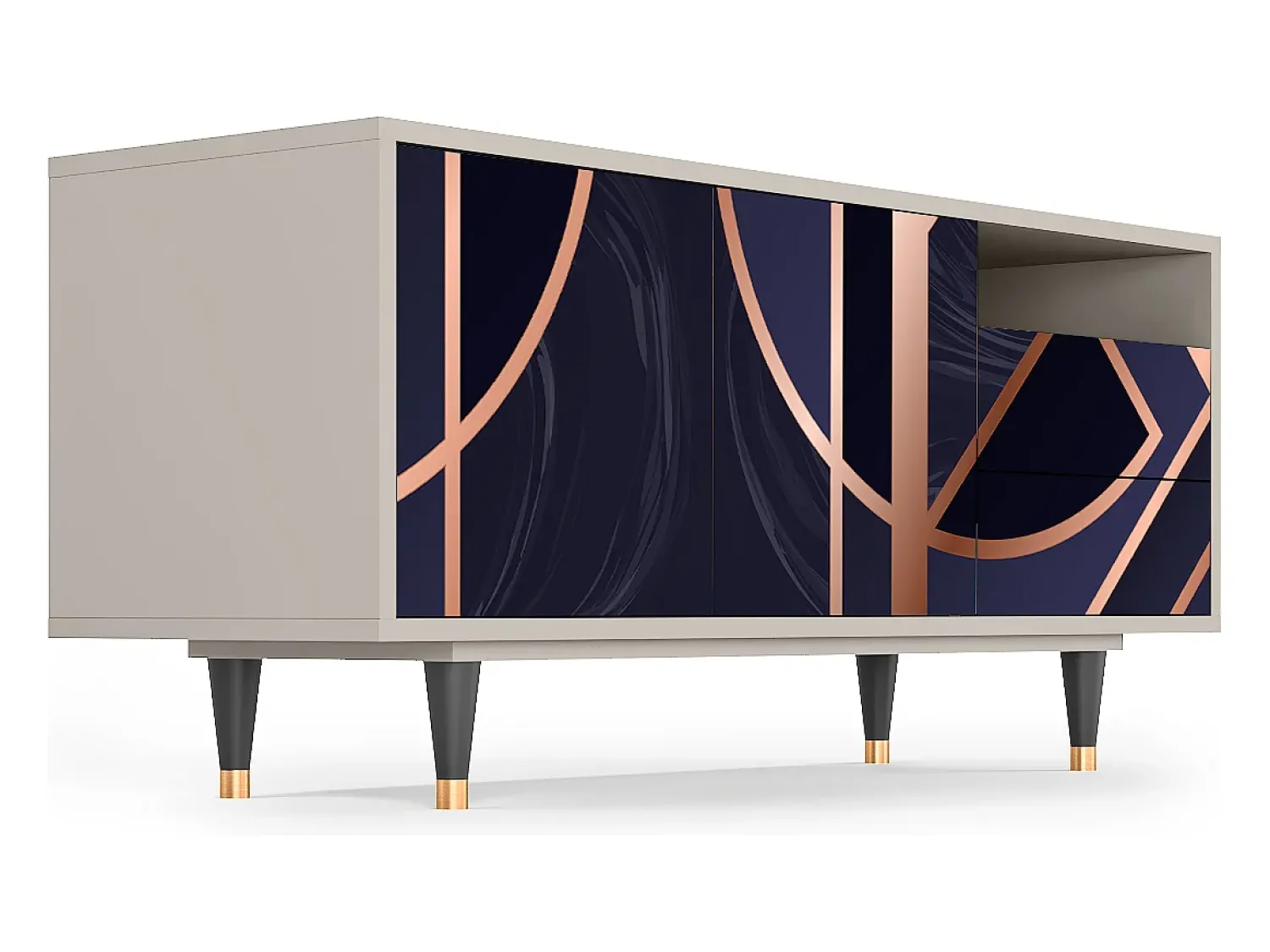 Mueble de TV - 125х56х41 cm - T7 - Purple Temple, Areia^ Móvel De Tv