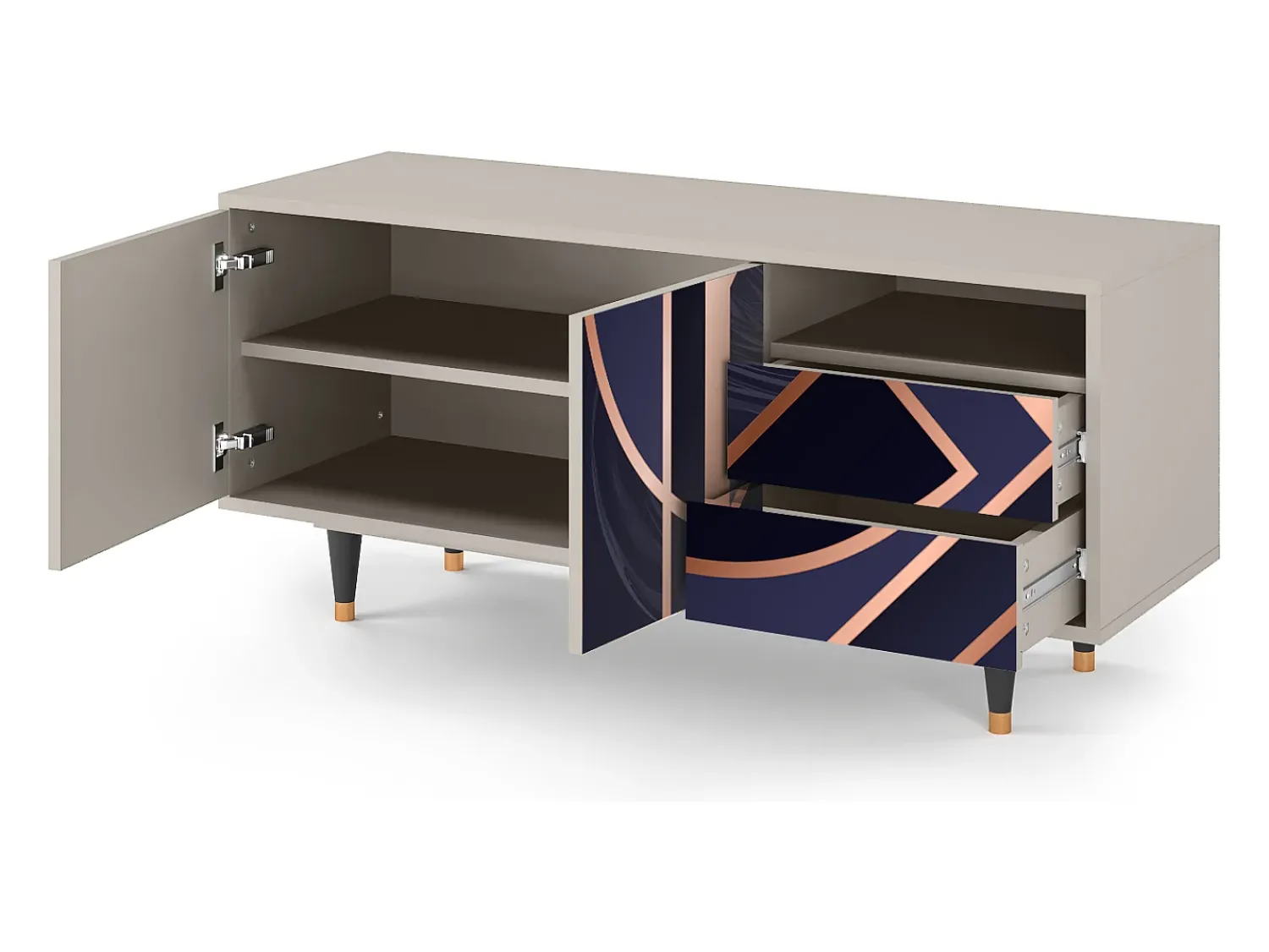 Mueble de TV - 125х56х41 cm - T7 - Purple Temple, Areia^ Móvel De Tv