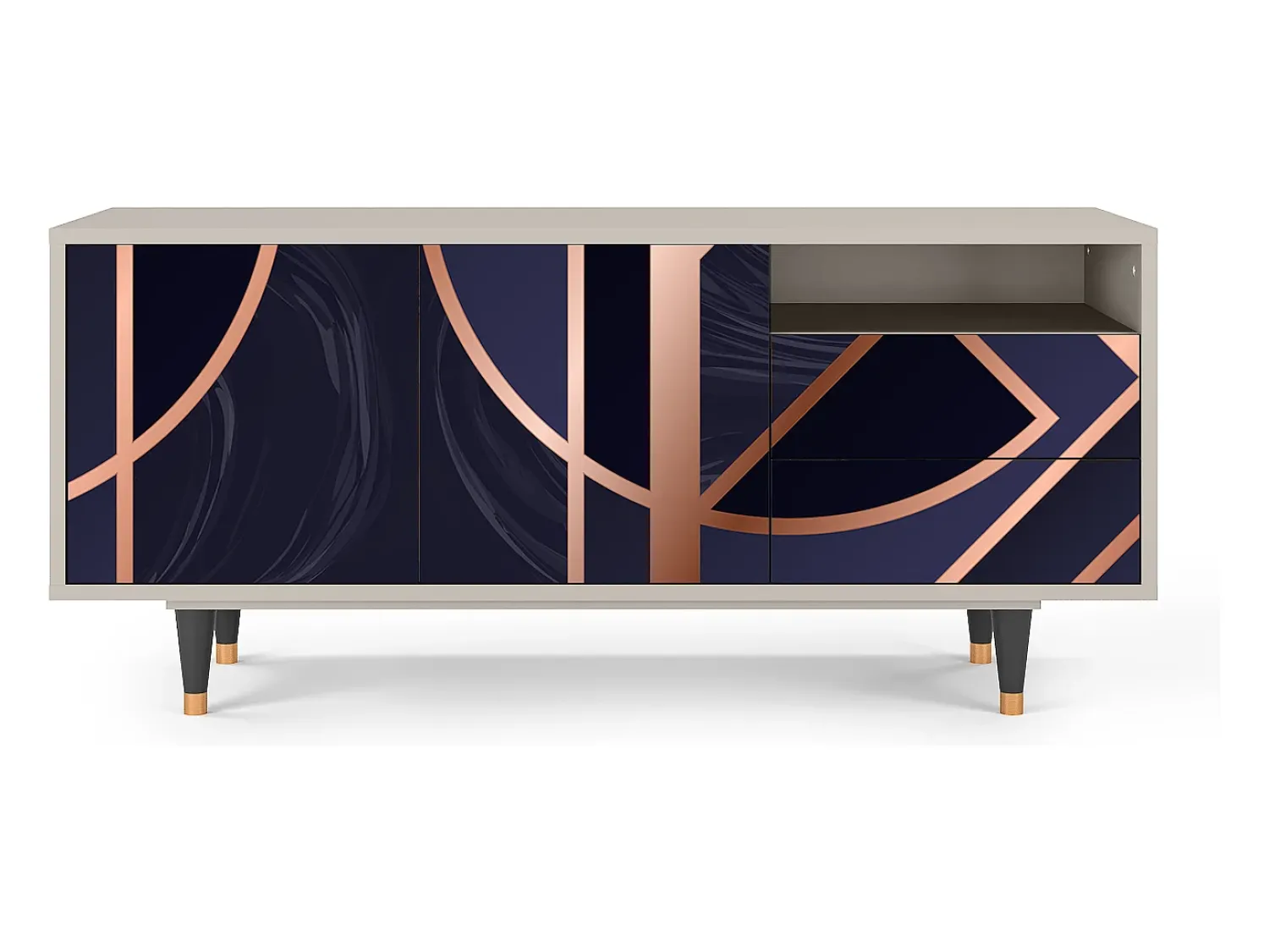 Mueble de TV - 125х56х41 cm - T7 - Purple Temple, Areia^ Móvel De Tv