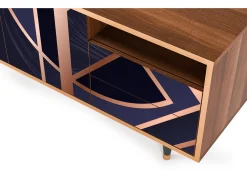 Móvel De Tv| Mueble de TV - 125х56х41 cm - T7 - Purple Temple, Nogueira Castanho