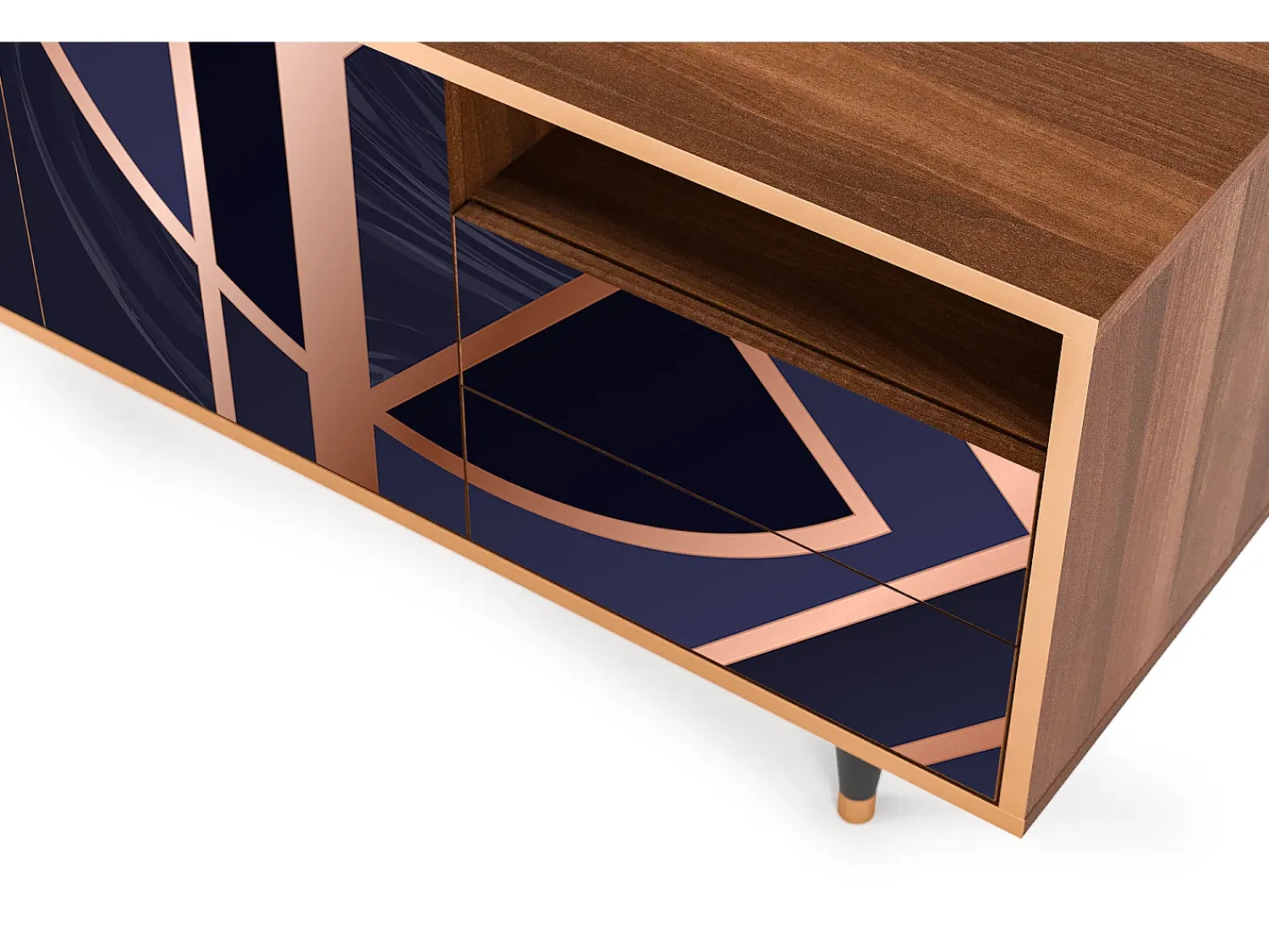 Móvel De Tv| Mueble de TV - 125х56х41 cm - T7 - Purple Temple, Nogueira Castanho