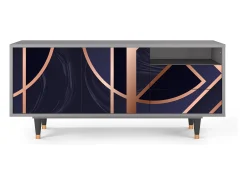 Mueble de TV - 125х56х41 cm - T7 - Purple Temple, Cinza^ Móvel De Tv