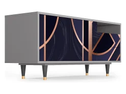 Mueble de TV - 125х56х41 cm - T7 - Purple Temple, Cinza^ Móvel De Tv