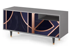 Mueble de TV - 125х56х41 cm - T7 - Purple Temple, Cinza^ Móvel De Tv