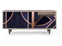 Móvel De Tv* Mueble de TV - 125х56х41 cm - T7 - Purple Temple, Latte Bege