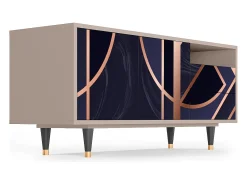 Móvel De Tv* Mueble de TV - 125х56х41 cm - T7 - Purple Temple, Latte Bege