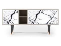 Mueble de TV - 150х69х41 cm - T5 - Raven Marble, Areia Bege