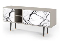 Mueble de TV - 150х69х41 cm - T5 - Raven Marble, Areia Bege