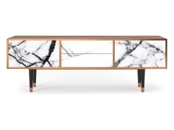 Móvel De Tv* Mueble de TV - 170х59х48 cm - T4 - Raven Marble, Nogueira Castanho
