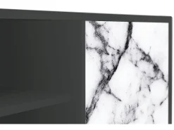 Hot Mueble de TV - 170х69х48 cm - T2 - Raven Marble, Antracite Cinza antracite