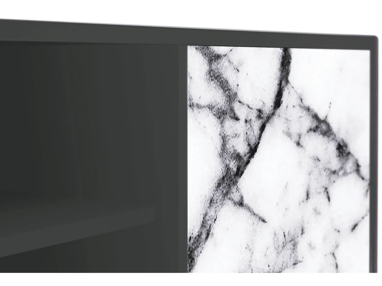 Hot Mueble de TV - 170х69х48 cm - T2 - Raven Marble, Antracite Cinza antracite