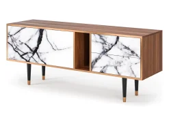 Móvel De Tv* Mueble de TV - 170х69х48 cm - T1 - Raven Marble, Nogueira Castanho