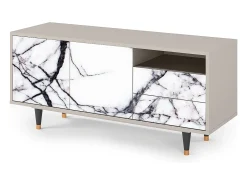 Móvel De Tv| Mueble de TV - 125х56х41 cm - T7 - Raven Marble, Areia Bege