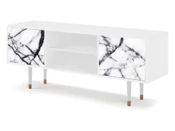 Móvel De Tv| Mueble de TV - 170х69х48 cm - T2 - Raven Marble, Branco Bege