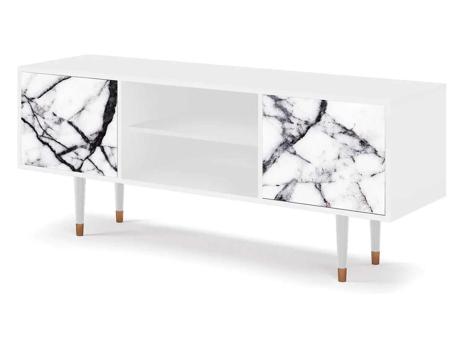 Móvel De Tv| Mueble de TV - 170х69х48 cm - T2 - Raven Marble, Branco Bege