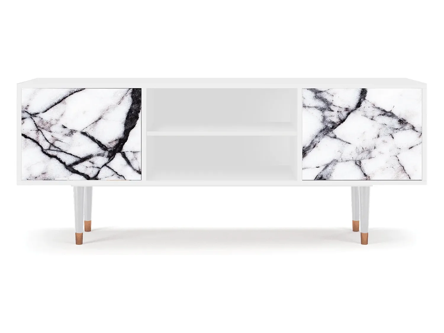 Móvel De Tv| Mueble de TV - 170х69х48 cm - T2 - Raven Marble, Branco Bege