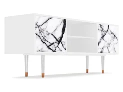 Móvel De Tv| Mueble de TV - 170х69х48 cm - T2 - Raven Marble, Branco Bege