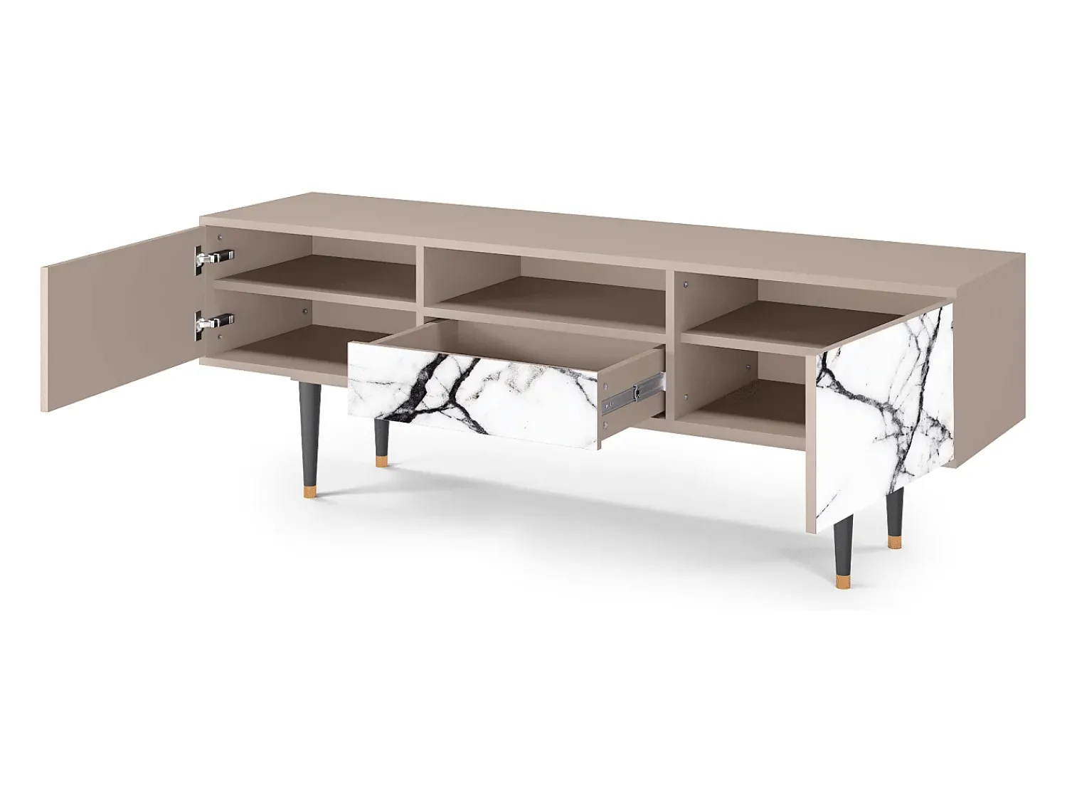 Mueble de TV - 170х59х41 cm - T6 - Raven Marble, Latte^ Móvel De Tv