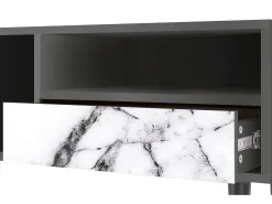 New Mueble de TV - 115х59х48 cm - T3 - Raven Marble, Antracite Cinza antracite