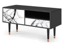 New Mueble de TV - 115х59х48 cm - T3 - Raven Marble, Antracite Cinza antracite