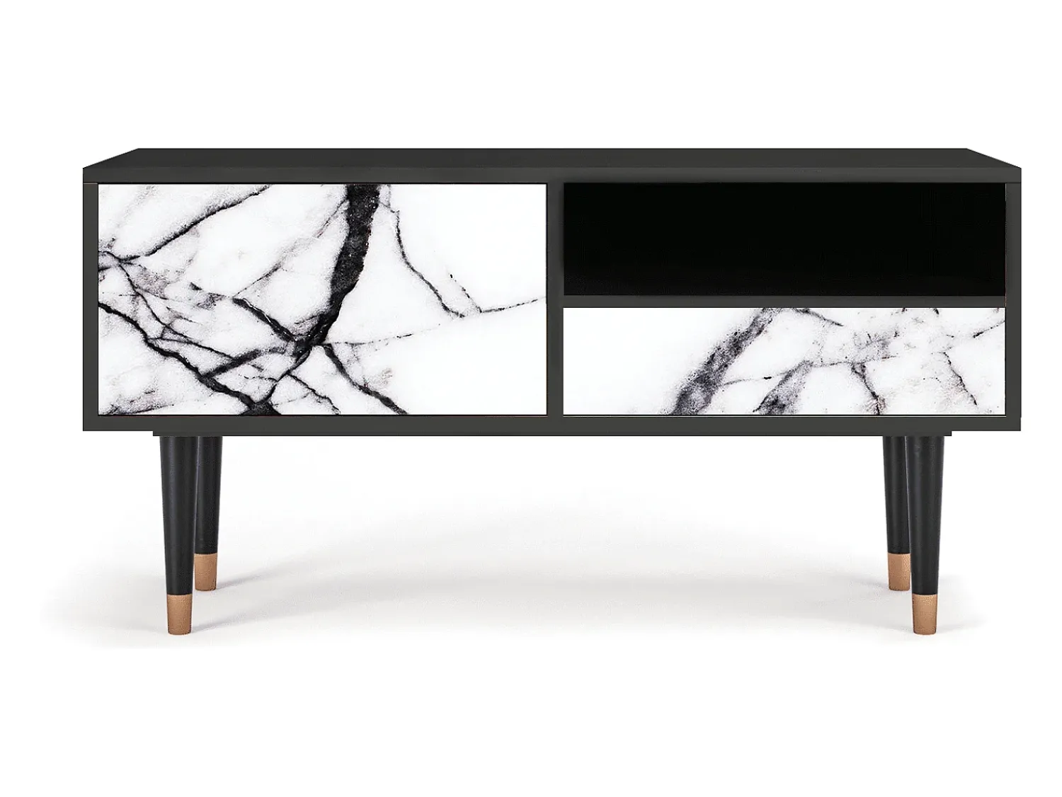 New Mueble de TV - 115х59х48 cm - T3 - Raven Marble, Antracite Cinza antracite