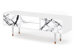 Discount Mueble de TV - 170х59х48 cm - T4 - Raven Marble, Branco Bege