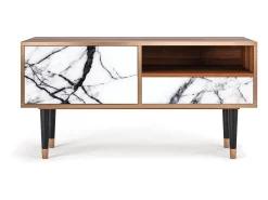 Móvel De Tv* Mueble de TV - 115х59х48 cm - T3 - Raven Marble, Nogueira Castanho