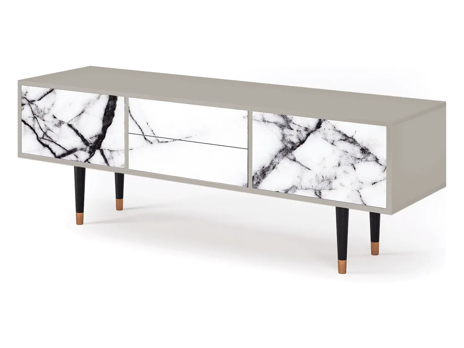 Móvel De Tv* Mueble de TV - 170х59х48 cm - T4 - Raven Marble, Areia Bege