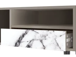 Móvel De Tv* Mueble de TV - 115х59х48 cm - T3 - Raven Marble, Areia Bege