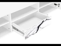 Mueble de TV - 170х59х41 cm - T6 - Raven Marble, Branco^ Móvel De Tv