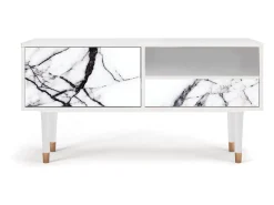 Móvel De Tv* Mueble de TV - 115х59х48 cm - T3 - Raven Marble, Branco Bege