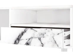 Móvel De Tv* Mueble de TV - 115х59х48 cm - T3 - Raven Marble, Branco Bege