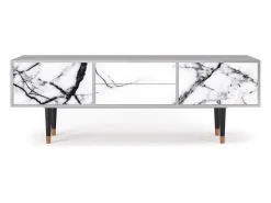Móvel De Tv* Mueble de TV - 170х59х48 cm - T4 - Raven Marble, Cinza Cinzento