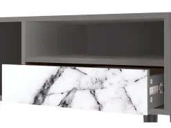 Mueble de TV - 115х59х48 cm - T3 - Raven Marble, Cinza^ Móvel De Tv