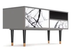 Mueble de TV - 115х59х48 cm - T3 - Raven Marble, Cinza^ Móvel De Tv