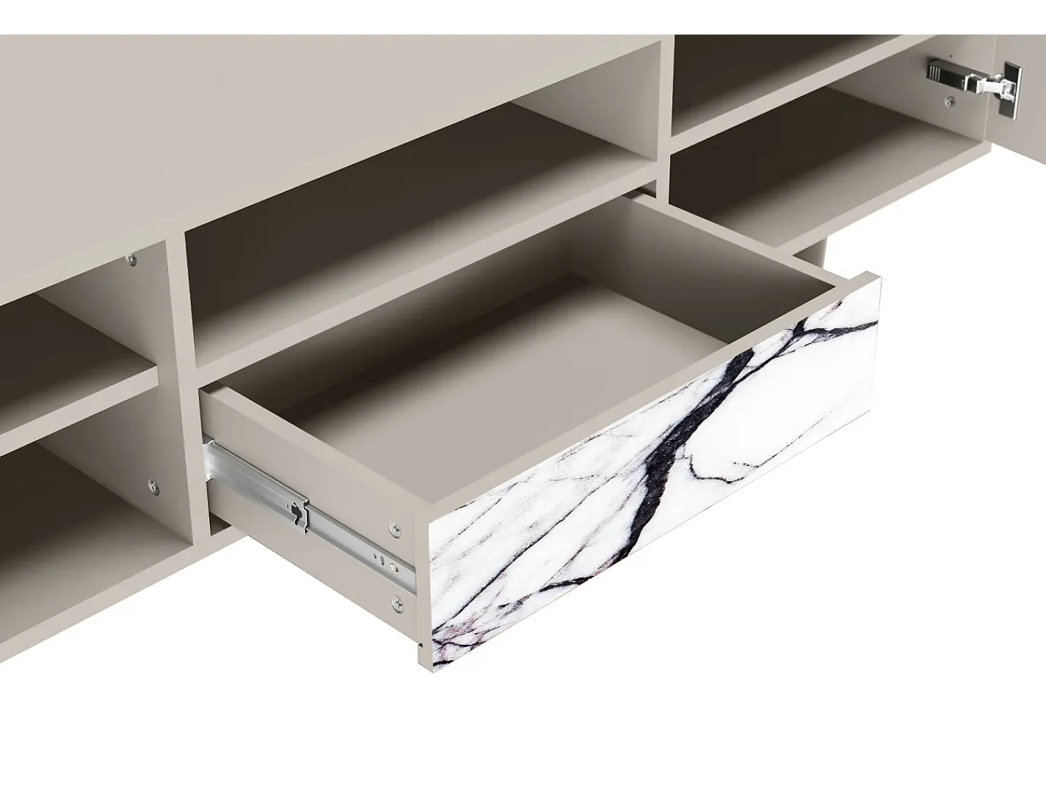 Outlet Mueble de TV - 170х59х41 cm - T6 - Raven Marble, Areia Bege