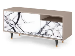 Mueble de TV - 125х56х41 cm - T7 - Raven Marble, Latte^ Móvel De Tv