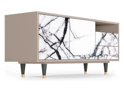 Mueble de TV - 125х56х41 cm - T7 - Raven Marble, Latte^ Móvel De Tv