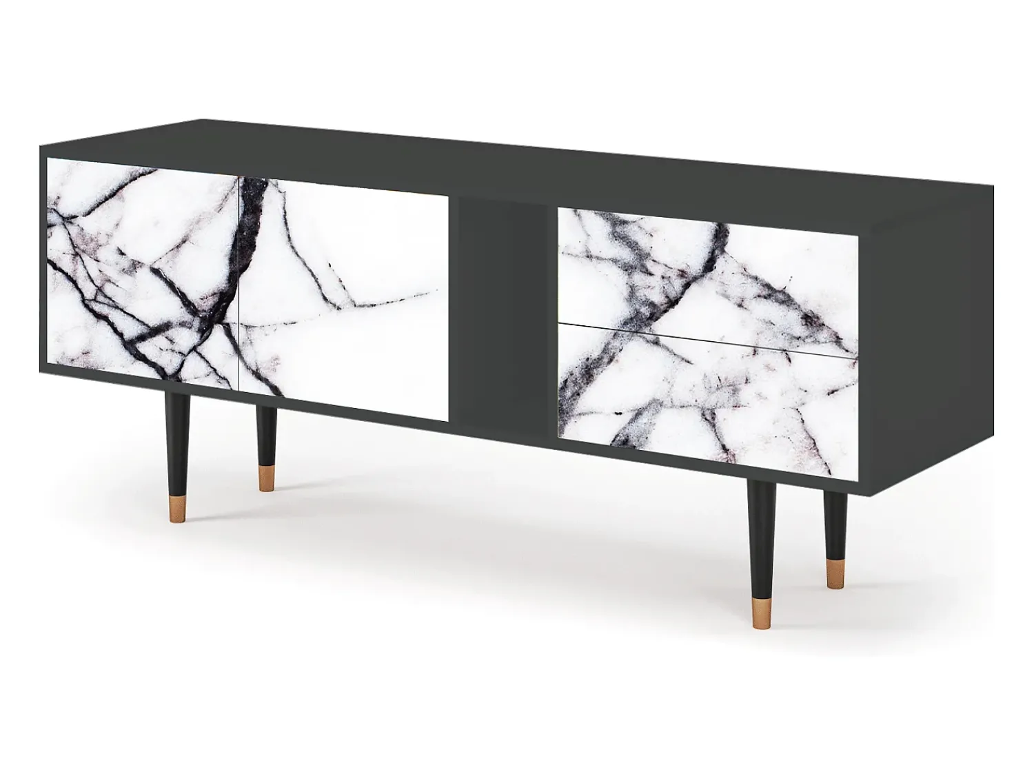 Mueble de TV - 170х69х48 cm - T1 - Raven Marble, Antracite^ Móvel De Tv