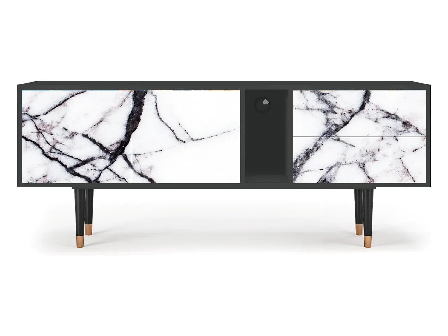 Mueble de TV - 170х69х48 cm - T1 - Raven Marble, Antracite^ Móvel De Tv