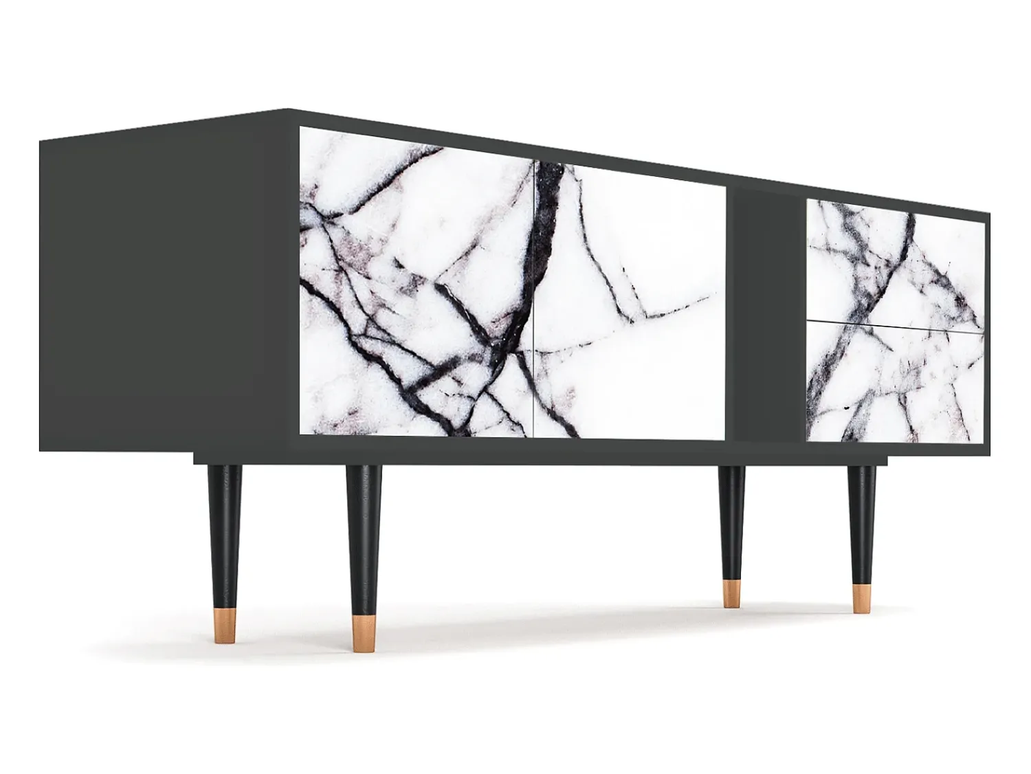 Mueble de TV - 170х69х48 cm - T1 - Raven Marble, Antracite^ Móvel De Tv