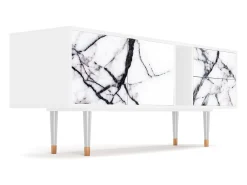 Mueble de TV - 170х69х48 cm - T1 - Raven Marble, Branco^ Móvel De Tv